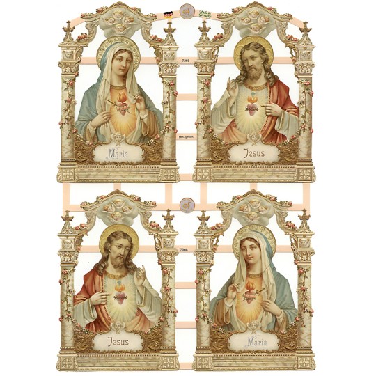 Beautiful Jesus and Mary Scraps ~ Germany ~ New for 2012